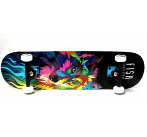 СкейтБорд деревянный от Fish Skateboard wolf СкейтБорд деревянный от Fish Skateboard wolf