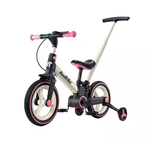 Велосипед-трансформер Best Trike BT-12755 (1) колеса PU 12’’, батьківська ручка, з’ємні педалі, ручне гальмо, допоміжні бокові колеса, в коробці