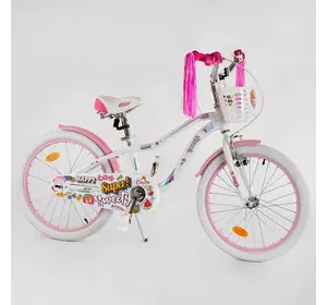 Велосипед 20"" дюймів 2-х кол. ""CORSO Sweety"" SW-20450 / 204507 (1) БЛАКИТНИЙ, алюмінієва рама 11’’, ручні гальма, прикраси, зібраний на 75% Велосипед 20"" дюймів 2-х кол. ""CORSO Sweety"" SW-20450 / 204507 (1) БЛАКИТНИЙ, алюмінієва рама 11’’, ручні гальма, прикраси, зібраний на 75%