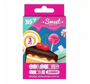 Крейда кольорова YES "Sweet Cream" 3 шт, JUMBO