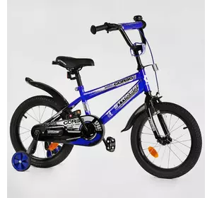 Велосипед 16"" дюймів 2-колісний ""CORSO"" STRIKER EX - 16007 (1)  ручне гальмо, дзвіночок, дод. колеса, ЗІБРАНИЙ НА 75%