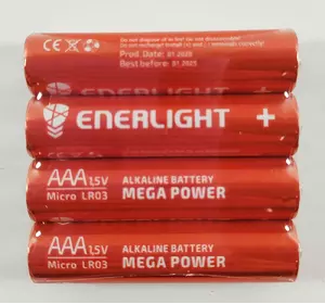 Батарейка ENERLIGHT MEGA POWER, (S4), мініпальчик, AAA   ALKALIN   (1/40/480) ШОУ-БОКС
