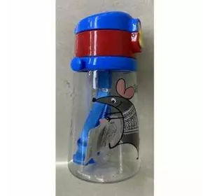 Пляшка-поїлка дитяча з трубочкою/ремінцем 450мл., R90076