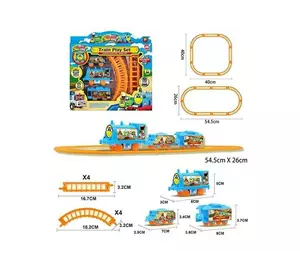 Залізниця 877-33 HT (120/2) на батарейці, паротяг і 2 вагони, в коробці Залізниця 877-33 HT (120/2) на батарейці, паротяг і 2 вагони, в коробці