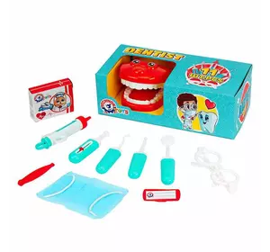 гр Набір стоматолога 7341 (10) ""Technok Toys"", 11 елементів, щелепа, маска, окуляри, бейдж, інструменти, в коробці