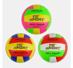 М`яч волейбольний M 48508 (60) ""TK Sport"", 3 види, матеріал м`який PVC, вага 280-300 грамів, розмір №5, ВИДАЄТЬСЯ ТІЛЬКИ МІКС ВИДІВ