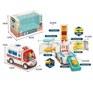 Машина 89-509 A (24/2) звук, підсвічування, фігурки лікаря, пацієнта, медичне обладнання, в коробці