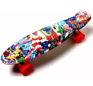 Penny Board "Graffiti" NBA. Светящиеся колеса. Penny Board "Graffiti" NBA. Светящиеся колеса.