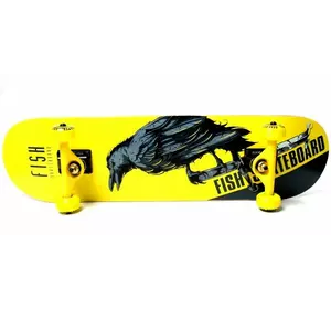 СкейтБорд деревянный от Fish Skateboard raven СкейтБорд деревянный от Fish Skateboard raven