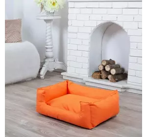 Лежанка для собаки Класик оранжевая S - 60 x 45