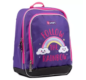 Рюкзак шкільний SMART H-55 "Follow the rainbow", фіолетовий