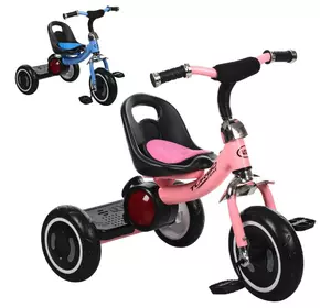 Велосипед M 3650-M-1 3кол. EVA, світло, муз., підніжка, накладка на сид., 2кольори, рожевий, блакит.