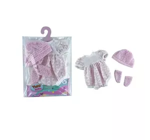 Одяг для ляльок YLC 240 H (120) сукня, шкарпетки, шапочка, в пакеті