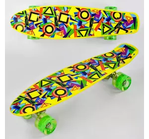 Скейт Р 11002 (8) Best Board, дошка = 55см, колеса PU, світло, d = 6см