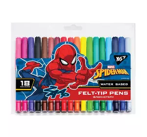 Фломастери YES 18 кольорів Marvel.Spiderman Фломастери YES 18 кольорів Marvel.Spiderman