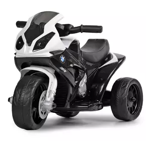 Мотоцикл JT5188L-2 1мот.6V, акум.6V4A, муз., шкіра, висота до сидін.26см., чорно-білий,69-35-44см.