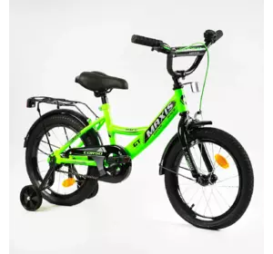 Велосипед 16" дюймів 2-х колісний "CORSO" MAXIS CL-16501 (1) ручне гальмо, дзвіночок, сидіння з ручкою, додаткові колеса, ЗІБРАНИЙ НА 75%, в коробці