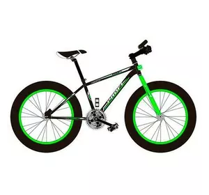 Велосипед 26 д. EB26POWER 1.0 S26.2 сталь.рама17", Shimano21SP, ал.DB, ал.об, 26*4.0, чорно-салат.