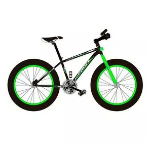 Велосипед 26 д. EB26POWER 1.0 S26.2 сталь.рама17", Shimano21SP, ал.DB, ал.об, 26*4.0, чорно-салат. Велосипед 26 д. EB26POWER 1.0 S26.2 сталь.рама17", Shimano21SP, ал.DB, ал.об, 26*4.0, чорно-салат.