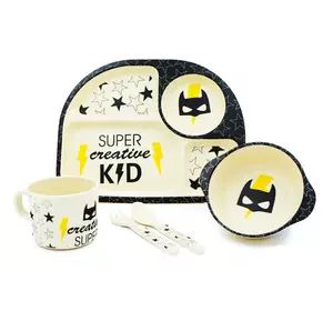 Посуд дитячий бамбук "Бетмен" 5 пр/наб (2 тарілки, виделка, ложка, чашка) MH-2773-1 (12наб) Посуд дитячий бамбук "Бетмен" 5 пр/наб (2 тарілки, виделка, ложка, чашка) MH-2773-1 (12наб)