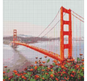 Набір з алмазною мозаїкою "Ранковий Сан-Франциско" 40х40см