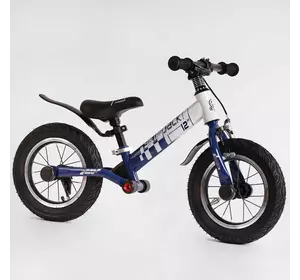 Велобіг Corso ""Skip Jack"" 93307 (1) СИНЕ-БІЛИЙ, надувні колеса 12"", сталева рама з амортизатором, ручне гальмо, підніжка, в коробці