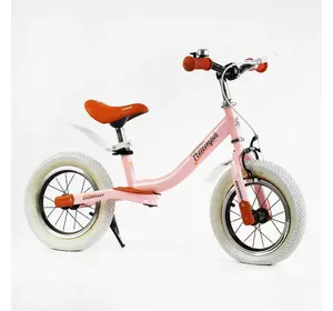 Велобіг Corso ""Triumph"" 61201 (1) СКОЛИ НА РАМІ!!!!! сталева рама, надувні колеса 12"", ручне гальмо, підніжка, крила, дзвіночок, в коробці