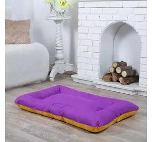 Лежанка для собаки Стайл фиолетовая с желтым M - 70 x 50