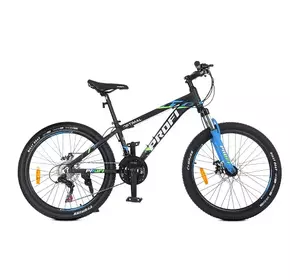 Велосипед 24 д. G24OPTIMAL A24.4 (1шт)алюм.рама 13",SHIMANO 21SP,алюм.DB,FW TZ500,чорн-голуб-салат Велосипед 24 д. G24OPTIMAL A24.4 (1шт)алюм.рама 13",SHIMANO 21SP,алюм.DB,FW TZ500,чорн-голуб-салат