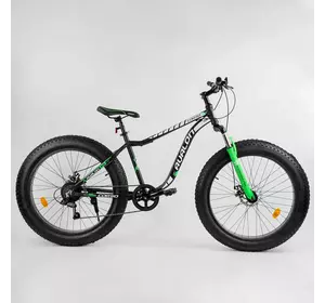 Велосипед Спортивний CORSO «Avalon» 26"" дюймів 95583 (1) ФЕТБАЙК, рама алюмінієва, обладнання Shimano 7 швидкостей, зібраний на 75%