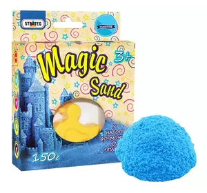 Magic sand блакитний з ароматом чорниці, з формочкою 0,150 кг, у кор-ці14см-11см-3,2см