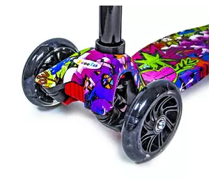 Детский самокат MAXI Graffiti Hip-Hop Светящиеся колеса