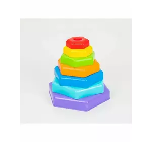 Іграшка розвиваюча "Пірамідка-веселка "в коробці