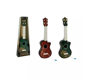 Гітара 8082A струни 4 шт., медіатор, 2 кольори, кор., 17,5-49,5-6,5 см.